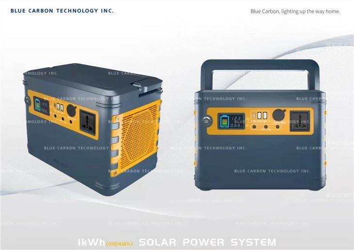 Blue Carbon New Product 1kwh All in One Solar Home System LiFePO4 Lithium Battery Solar Power Generator For Outdoor Camping Private Mould
